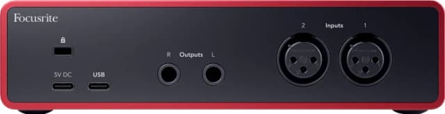Detalle 2 de Focusrite Scarlett4-Studio – 4‑Eingänge Audio-Interface für gleichzeitige Aufnahmen