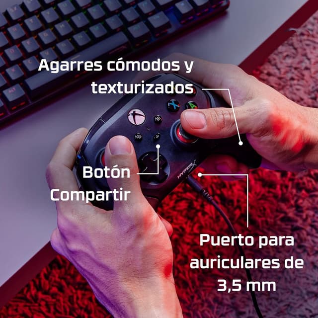 Thumbnail 4 de HyperX Clutch Gladiate: Mando Xbox con cable y audio