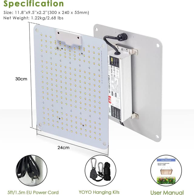 Thumbnail 5 de Lámpara cultivadora Sun-like 90x90cm con atenuador 🌱