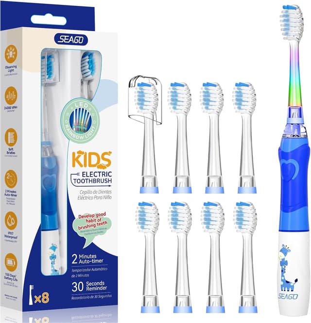Imagen de Seago SG977 spazzolino sonico bambini 3–12 anni, 8 testine 🪥 en OfertitasTOP