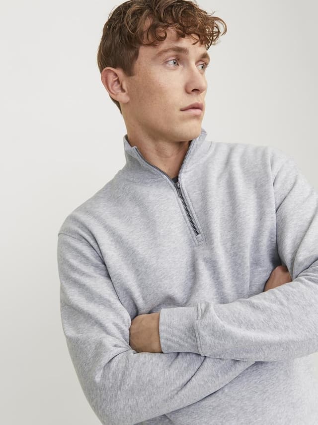 Thumbnail 6 de JACK & JONES demi-zip homme à col montant, maille à manches longues