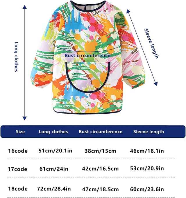 Detalle de Kids waterproof art smock 51 cm