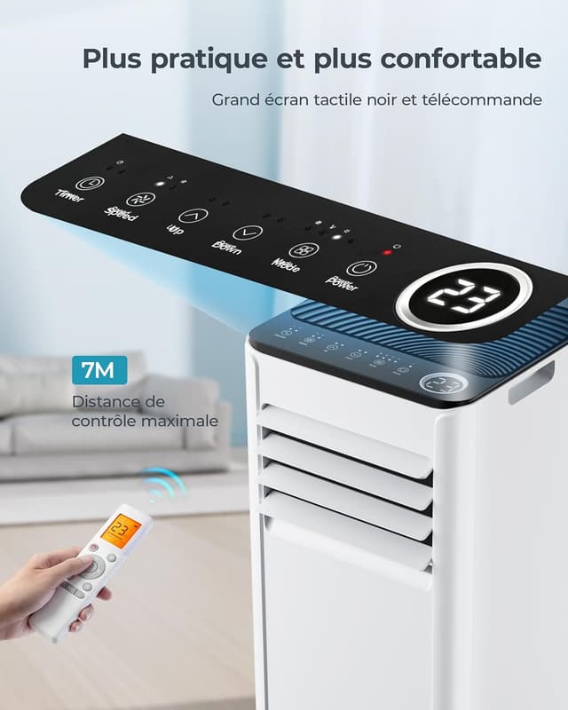 Thumbnail 6 de EUHOMY Climatiseur mobile 7000 BTU