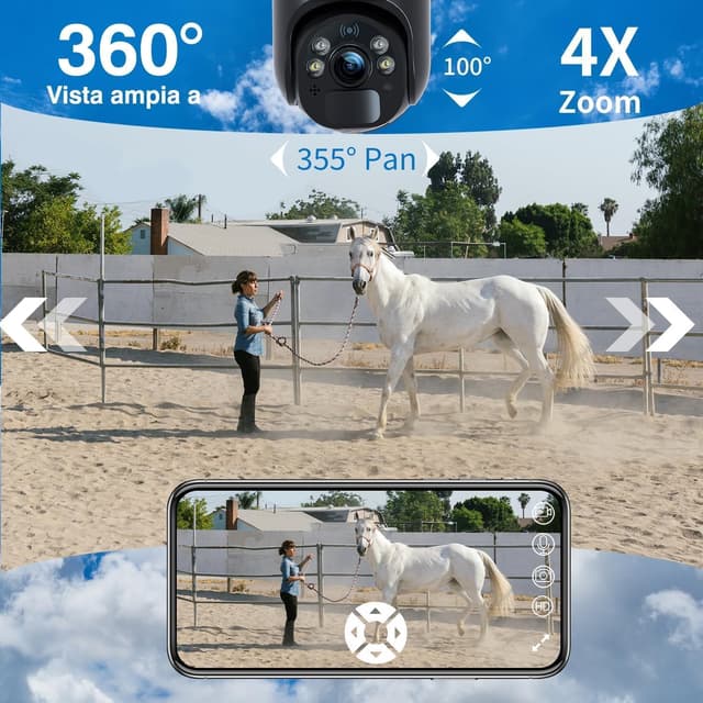 Thumbnail 3 de Xega Telecamera Solare 2K PTZ 355°/95° per esterni