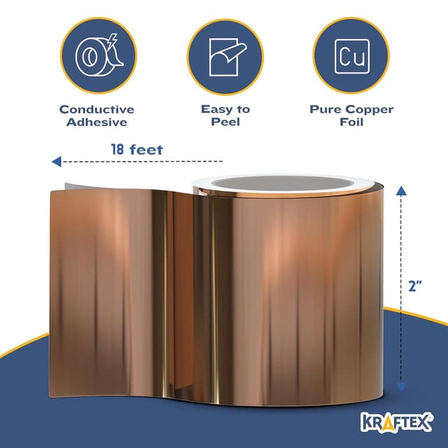 Thumbnail 1 de Kraftex Copper Tape 2 Inch x 33ft