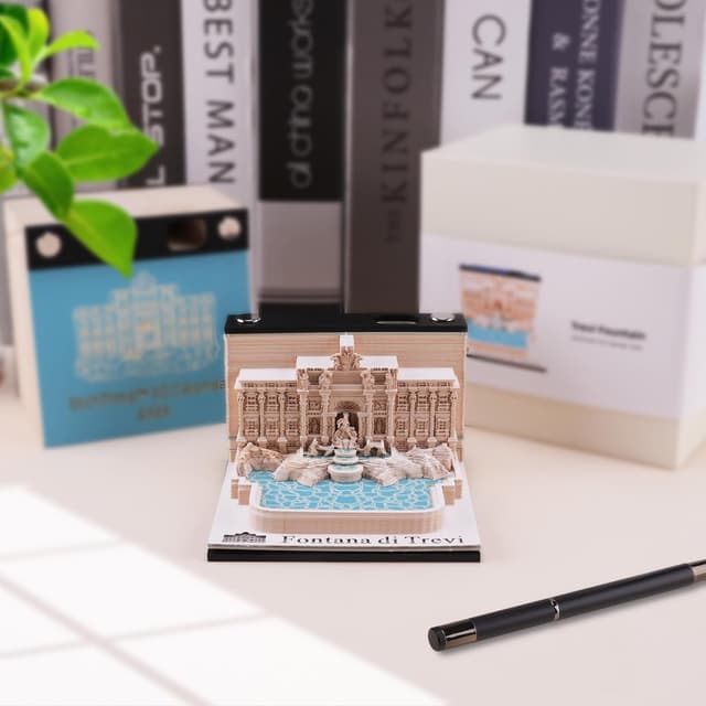 Detalle de EtchTime Calendario settimanale 3D 2026 Fontana di Trevi