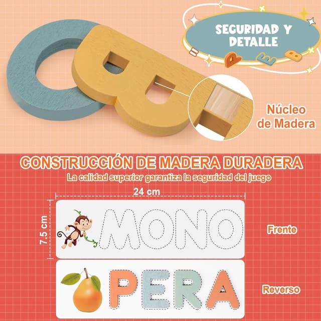 Thumbnail 4 de Joozmui Juguetes Montessori 52 letras