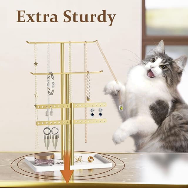 Detalle de Organisateur de bijoux à 3 niveaux pour 80 pièces