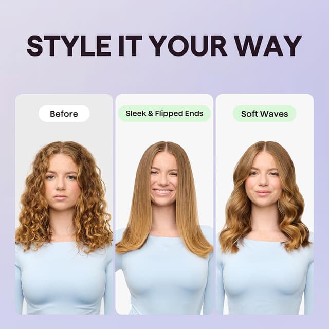 Thumbnail 2 de wavytalk Sleek Sweep Ionic Brush 2‑in‑1