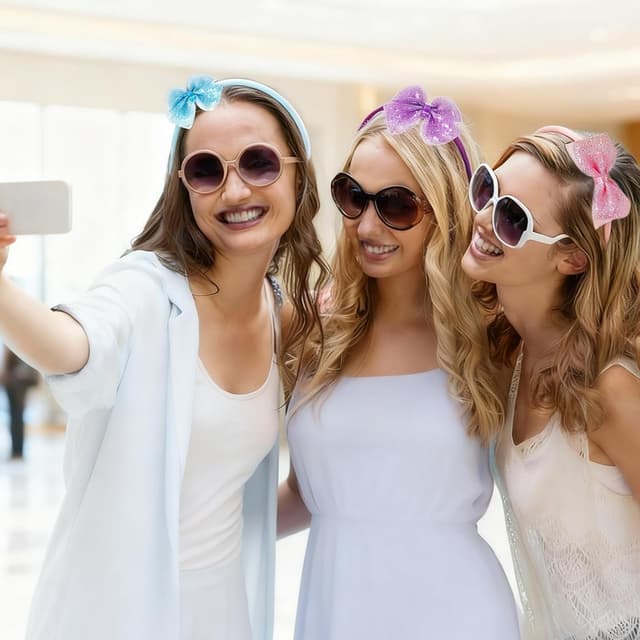 Thumbnail 6 de Glitzer Haarreifen mit Schleife 6er-Set đ