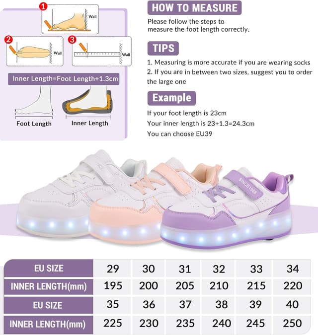 Detalle de Fansu Scarpe con rotelle LED 4