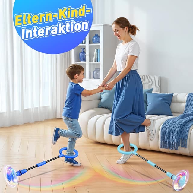 Detalle 2 de Springring Fußkreisel Kinder Blau mit Zähler