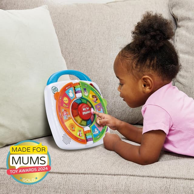 Detalle de LeapFrog My 1st Phonics: Spin & Learn Educational Toy (10 Light-up Buttons, 100+ Words, 4 Modes)