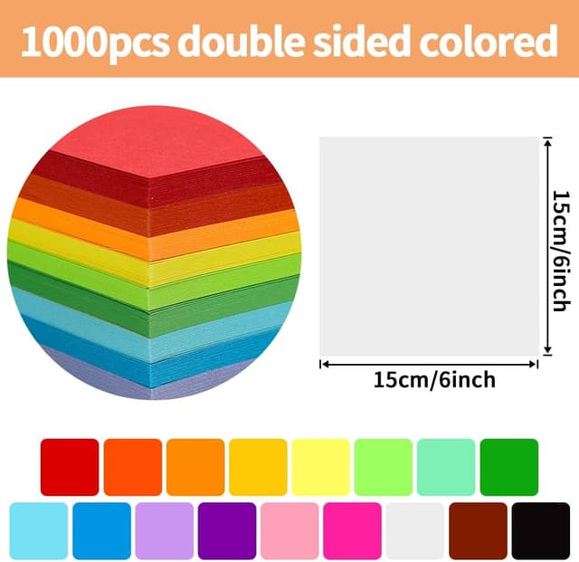 Thumbnail 1 de Origami paper kit 1000 sheets, 6x6 inch