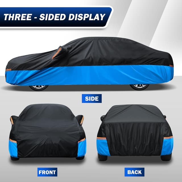 Detalle 2 de FSGRICH Waterproof All-Weather Outdoor Car Cover (XL, 230–242 inch length) — Windproof, Dustproof & UV Protection