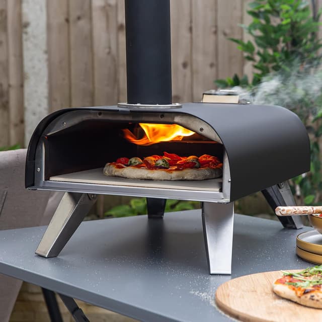 Thumbnail 6 de Zanussi ZPO1BPC Outdoor 12 Inch Wood Pellet Portable Pizza Oven with Paddle and Cover (Black)