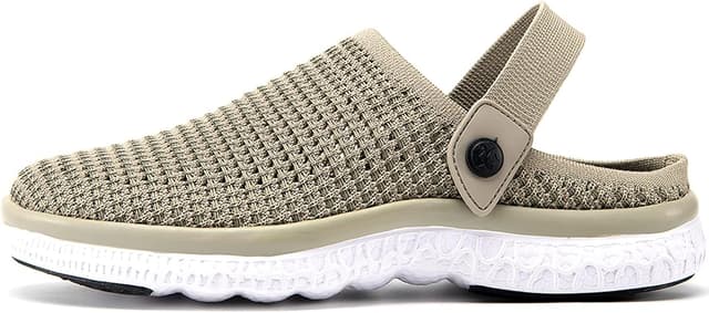 Detalle 2 de Clogs Hausschuhe für Herren & Damen – Pantoletten/Sandalen mit atmungsaktivem Netz und rutschfester Hartgummisohle