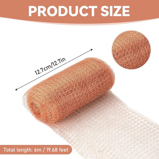 Detalle 2 de QINGYIWL Kupfernetz 12,7 cm x 6 m