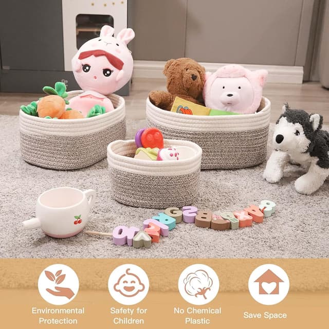 Thumbnail 2 de Cesto portaoggetti intrecciato set 4 pezzi