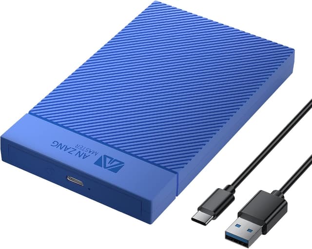 Detalle de Enclosure per disco rigido 2,5" USB 3.0 senza attrezzi (USB-C a A) con supporto UASP e Trim, blu