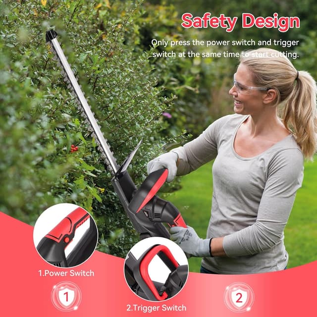 Thumbnail 1 de Tagliasiepi a batteria 48 cm Brushless con 2 batterie da 2000 mAh e distanza denti 15 mm