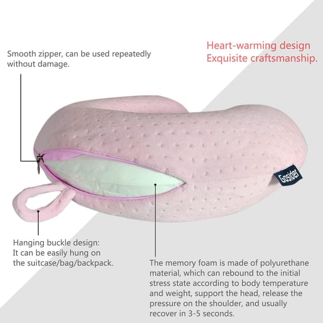Detalle de Gosider memory foam neck pillow 11.8 inch