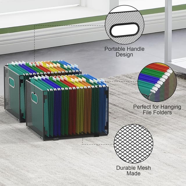 Detalle 2 de samstar 2 Pack Hanging File Organizer 14 in