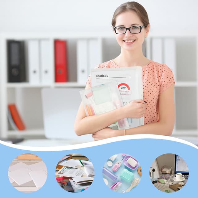 Detalle de Smarpau A5 Document Plastic Wallets (32-pack) with Popper, Label Pocket & Button