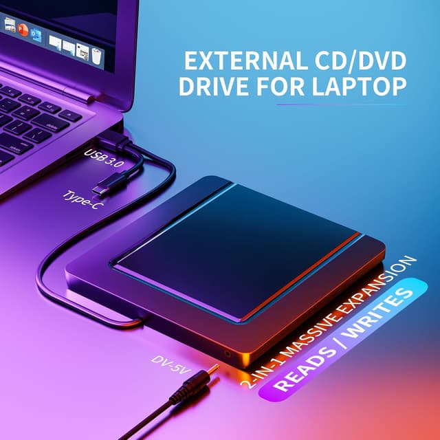 Detalle de BHHB External CD/DVD-Laufwerk USB 3.0