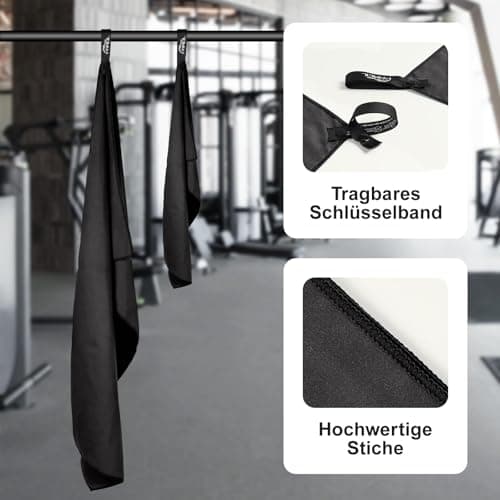 Detalle de Set de 2 toallas de microfibra Pameil para gimnasio, piscina y viaje (compactas y de secado rápido)