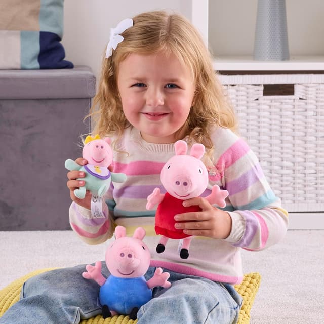 Thumbnail 6 de Peppa Pig Peppa, George and Evie 3-Pack Preschool Plush Soft Toys