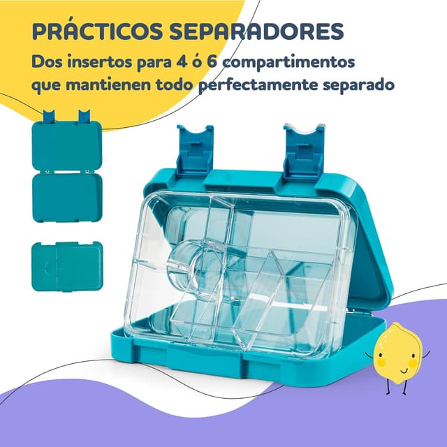 Detalle 2 de Schmatzfatz Fiambrera Infantil con Compartimentos
