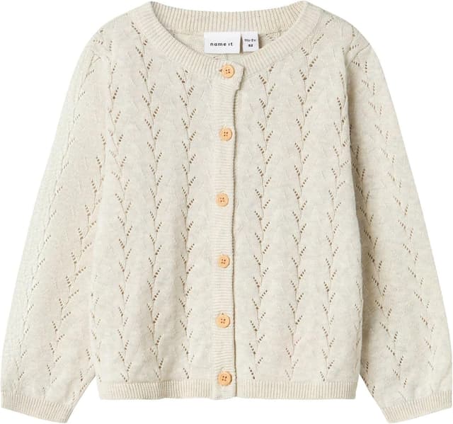 Detalle de Cardigan lavorato a maglia in cotone biologico per bambine e ragazze NAME IT Nmfbanni LS Knit Card
