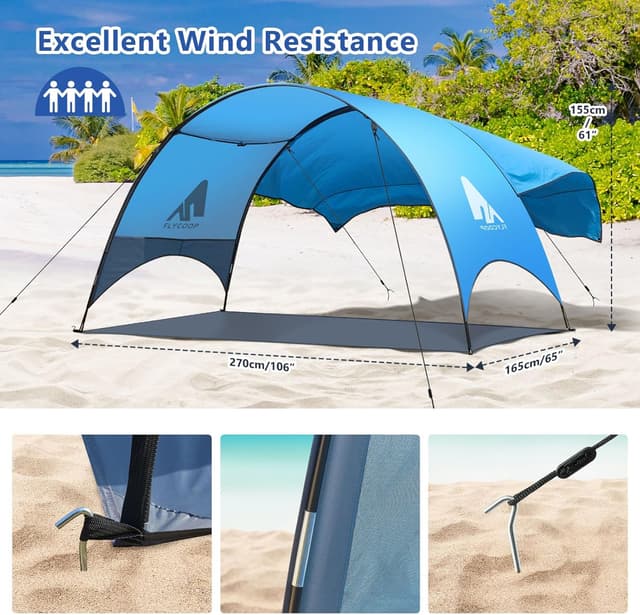 Detalle 2 de Beach Tent Compact Fold 106x65x61" 🌊