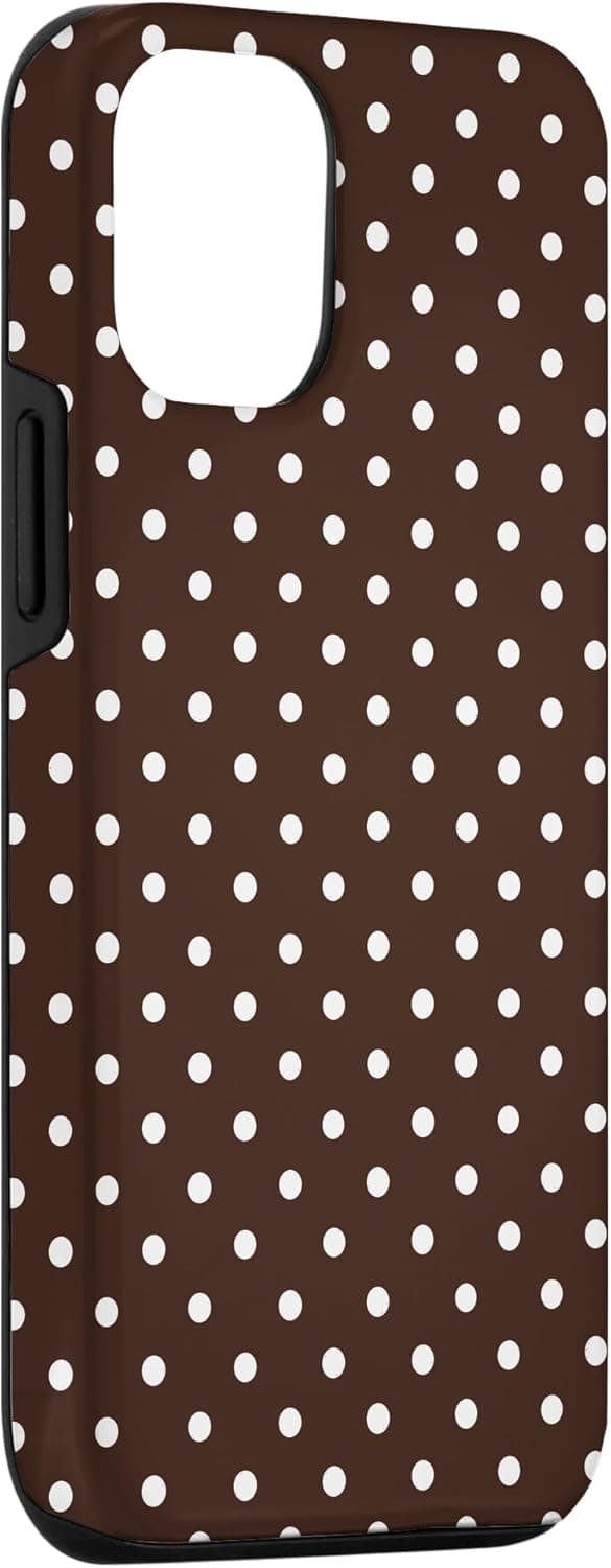 Detalle de Coque iPhone 12 à pois marron