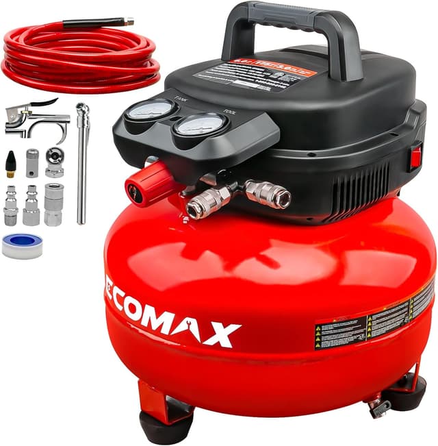 Imagen de ECOMAX 6-Gallon Pancake Air Compressor 175 PSI en OfertitasTOP