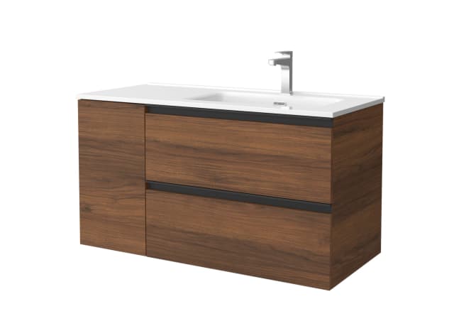 Detalle de Salgar Bequia Plus Metal mueble baño 2 cajones 1 poza 🚽