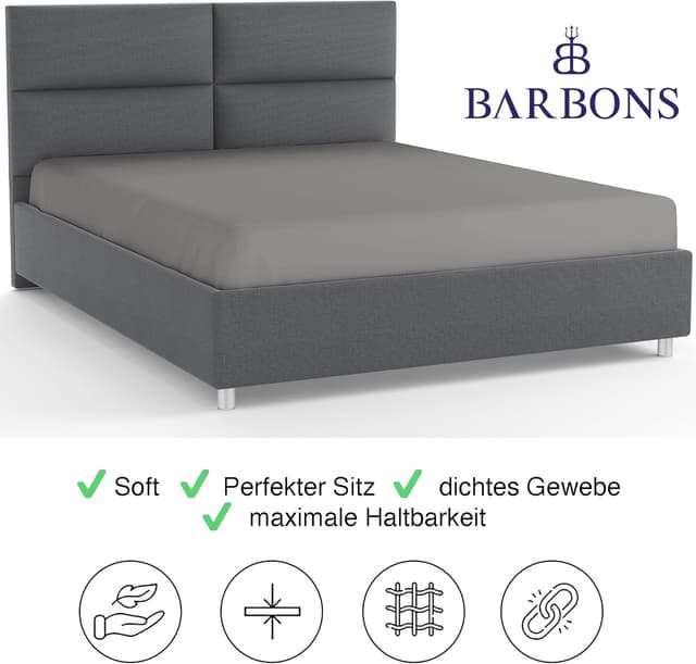 Thumbnail 5 de BARBONS Spannbettlaken 140x200, Jersey