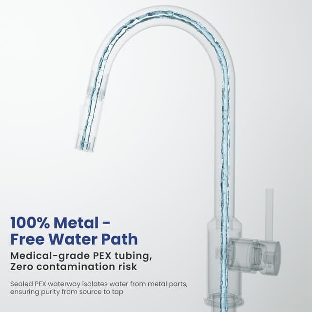 Detalle de DERW Kitchen Tap Kitchen Mixer Tap with 360° Swivel Spout and 2-in-1 Pull-Out Sprayer