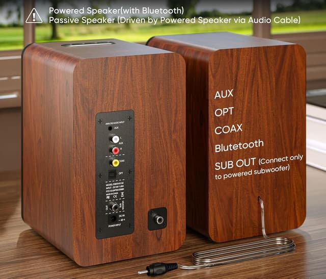 Detalle de Saiyin Bluetooth Bookshelf Speakers 30W x2