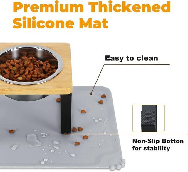 Thumbnail 4 de Tilted Cat Bowls 500 ml Stainless Steel Feeding Station 🐾