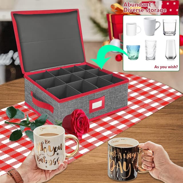 Detalle 2 de VERONLY Tassenhalter 12 Fächer Grau