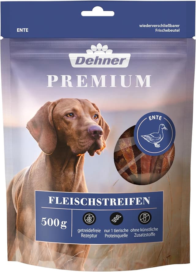 Detalle de Dehner Premium Hundesnack Entenbrustfilet 500 g