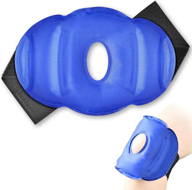 Detalle de ACWOO poche de glace pour genou : compresse chaude et froide réutilisable pour soulager douleurs et gonflements