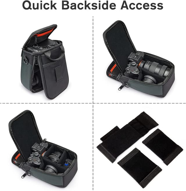 Detalle de S-Zone Kameratasche wasserdicht & stoßfest – gepolsterter Einsatz für DSLR/SLR und spiegellose Kameras