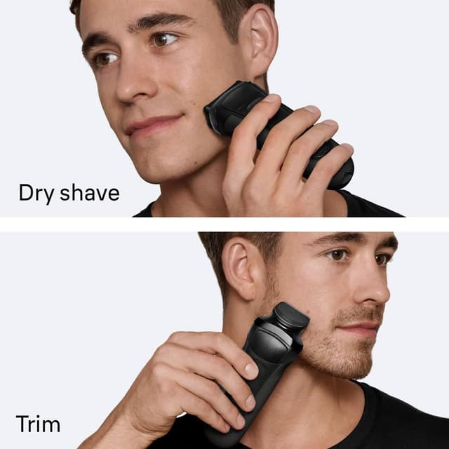 Detalle de Braun Series 3 Electric Shaver 300BT (Grey) with Beard Trimmer Attachment