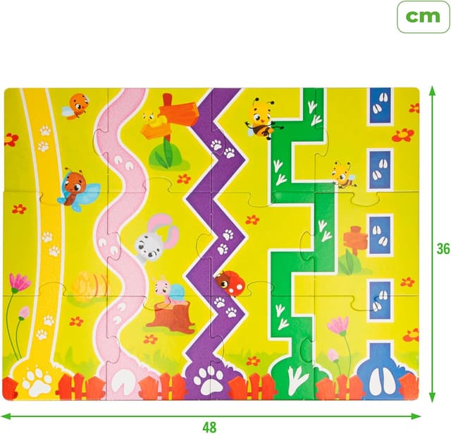 Detalle de Liscianigiochi Montessori Wood Baby Farm – Holzpuzzle mit 15 Teilen ab 2 Jahren