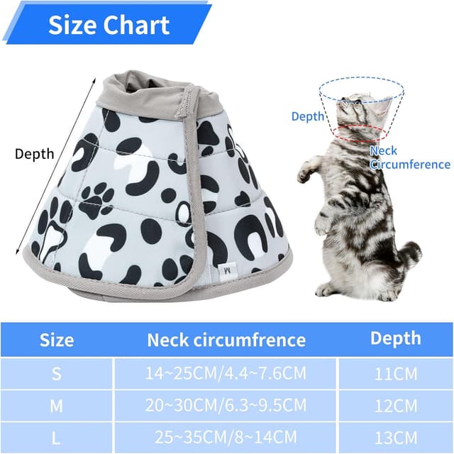 Thumbnail 1 de Soft Adjustable Cat Recovery Collar M Grey