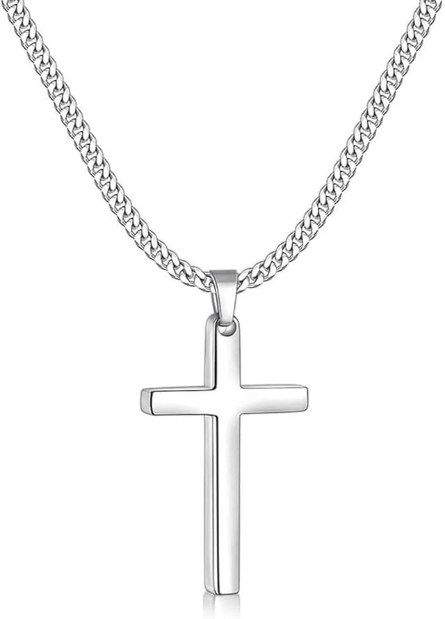 Detalle de Kreuzkette aus Edelstahl 15 x 28 mm
