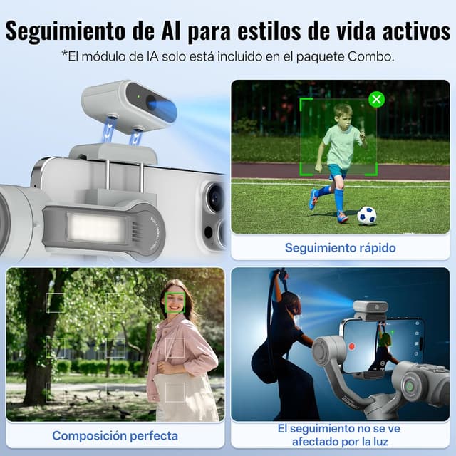 Detalle 2 de ZHIYUN CINEPEER Smooth 5E Combo 📱 Estabilizador Inteligente